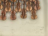 a picture of a group of musical instruments hanging on a wall