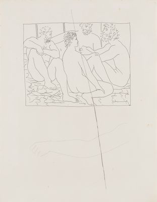 une image d'un dessin en noir et blanc d'une femme et d'un homme