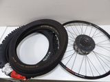 a bicycle tire and a bicycle wheel on a table