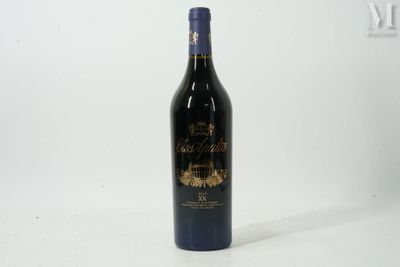 a bottle of wine that is sitting on a table