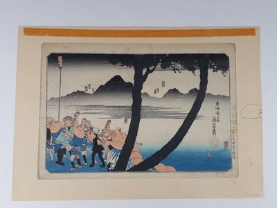 une peinture représentant un groupe de personnes assises sous un arbre