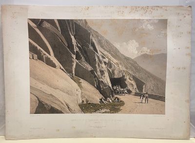 a picture of a picture of a group of people in the mountains
