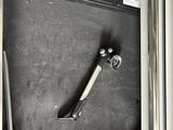 an image of a close up of a door handle on a bus