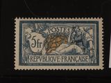 un vieux timbre sur lequel figure l'image d'un homme à cheval