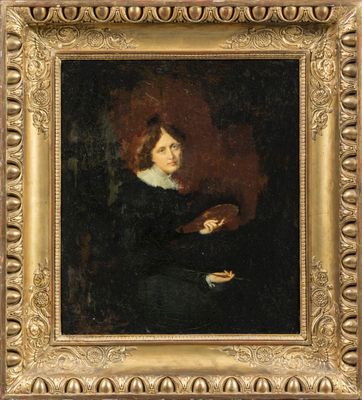 Portrait d'un garçon avec un éventail, par [auteur]