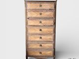 une image représentant une grande commode en bois sur fond blanc