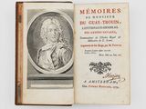 an old book with a picture of a man in a suit on it