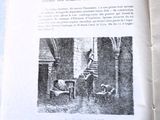 an open book with a picture of a man sitting in a chair