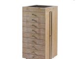 an image of a wooden chest of drawers with drawers underneath it