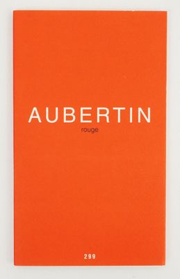 an orange book with the word aubertin written on it