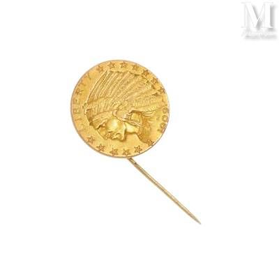 Broche pièce 5 dollars Broche/Epingle en or jaune 18k (750°/…
