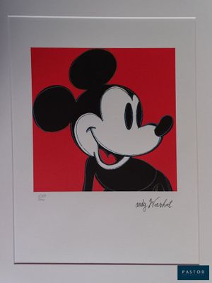 an image of a mickey mouse painting hanging on a wall