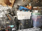 a pile of assorted items in a storage area