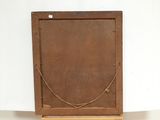 an old wooden frame with a chain hanging from it ' s sides