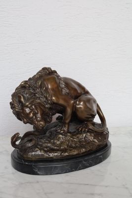 Antoine-Louis BARYE (1795-1875) , d'après Lion au serpent ou…