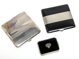 a small black and white wallet and a small black and white wallet
