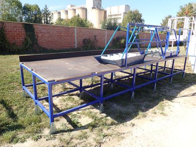 an image of a table being built in a yard