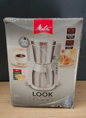 Cafetière à Filtre MELITTA Look Iv Therm Timer, Blanc/acier …