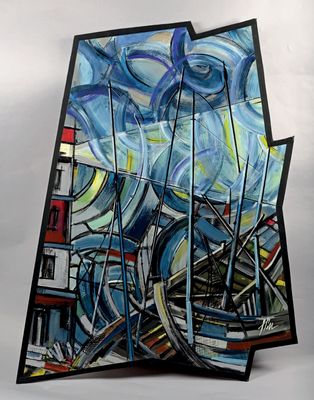 une photo d'une œuvre d'art exposée