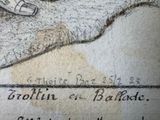 a drawing of a hand holding a knife on a piece of paper