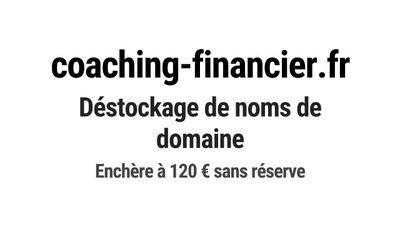 Nom de domaine coaching-financier.