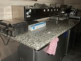 an image of a commercial kitchen with a counter top