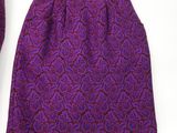 a picture of a purple skirt and a purple hat