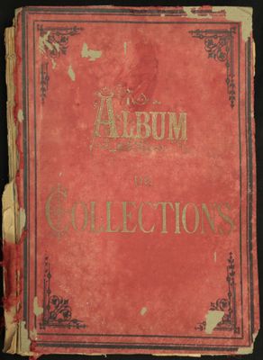 un vieux livre à la couverture rouge et aux lettres dorées