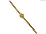 une image d'une montre-bracelet en or avec un cadran blanc
