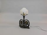 a lamp that is sitting on a table