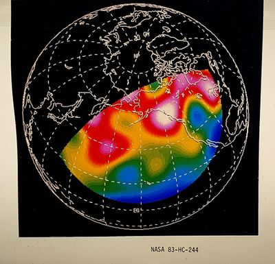 une photo d'une photo d'une carte du monde