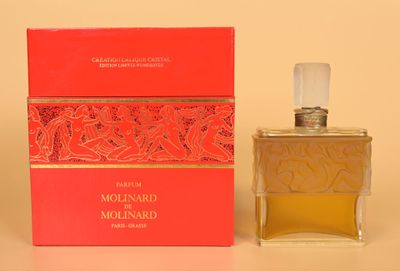 an image of a bottle of perfume sitting next to a box