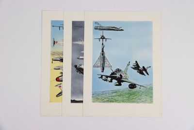 Patrice SERRES (1946-2023) Réunion de 3 lithographie couleur…