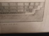 a drawing of a building with a clock on it