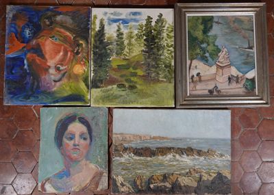 LOT de 6 pièces encadrées comprenant : - Photo 1