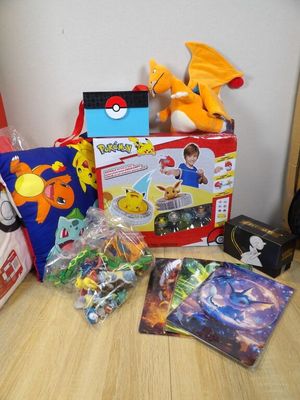 a lot of pokemon toys on the table