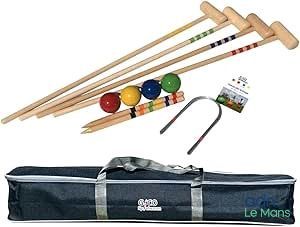Le jeu de croquet est prêt à être utilisé.