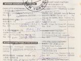 an image of a document with a stamp on it that has a picture of a man ' s name on it