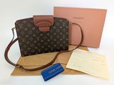 louis vuitton cross body bag in brown and tan