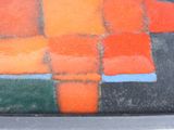 a picture of a painting on the side of a car window