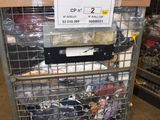 a cart that has a lot of items in it