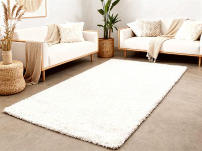 Lot DE 93 Tapis 60x90cm Blanc Polyester