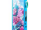 a close up of a cell phone case with a picture of the eiffel tower