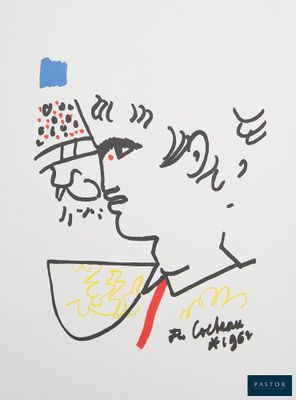 l'image d'un dessin représentant un homme avec un chapeau sur la tête