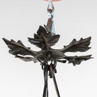 Lustre en fer forgé, dans le style de Louis Van Boeckel. (photo 5)