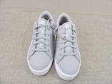 adidas superstar leather trainers in grey and white