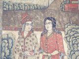 a painting of two women standing next to each other
