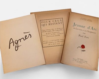 Ensemble de 3 livres reliés cpt : "Agnès", "Pour ceux qui re…