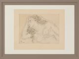 an image of a drawing of a nude woman in a white frame
