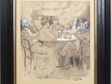 an image of a drawing of a group of people sitting at a table